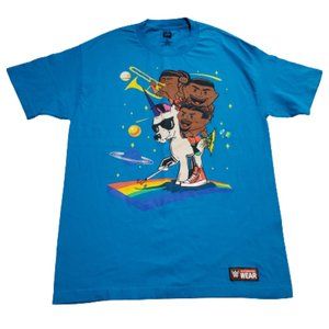 WWE Pro Wrestling The New Day T-Shirt 2016 Short Sleeve Blue | Men's L Pre-owned